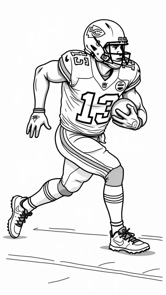 coloriage patrick mahomes imprimable